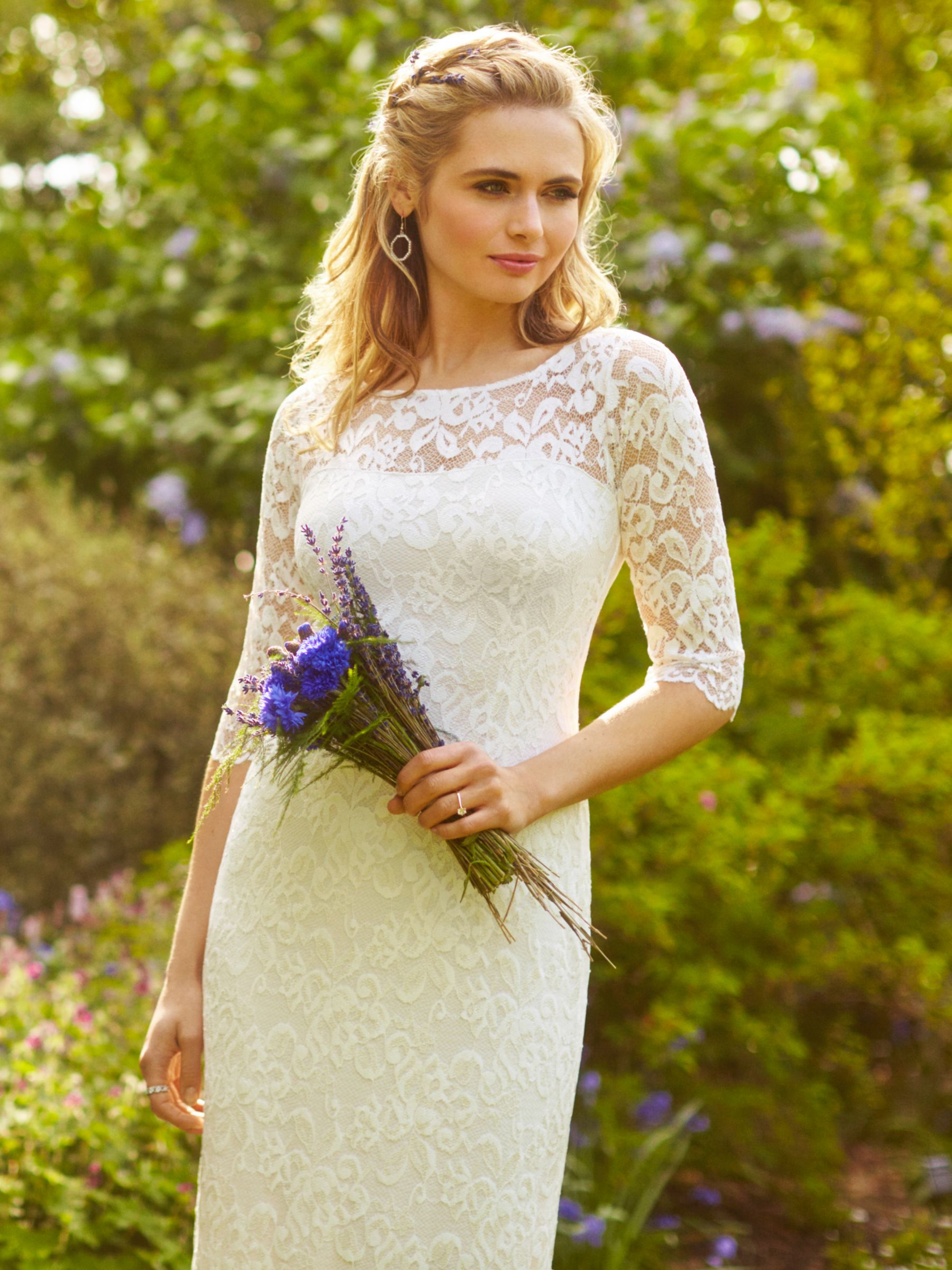 Alie Street Lila Lace Maxi Wedding Dress, Ivory, 6-8