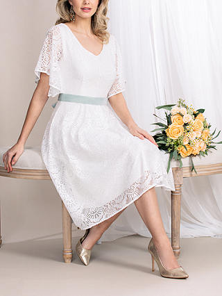 Alie Street Beth Lace Kimono Sleeve Wedding Dress, Ivory