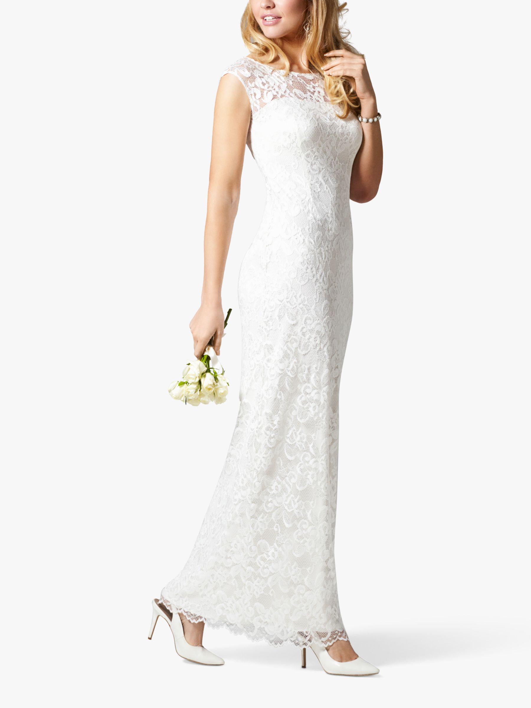 Buy Alie Street Amber Floral Lace Maxi Wedding Dress, Ivory Online at johnlewis.com