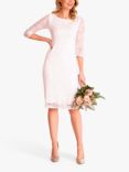 Alie Street Macie Floral Lace Shift Wedding Dress, Ivory