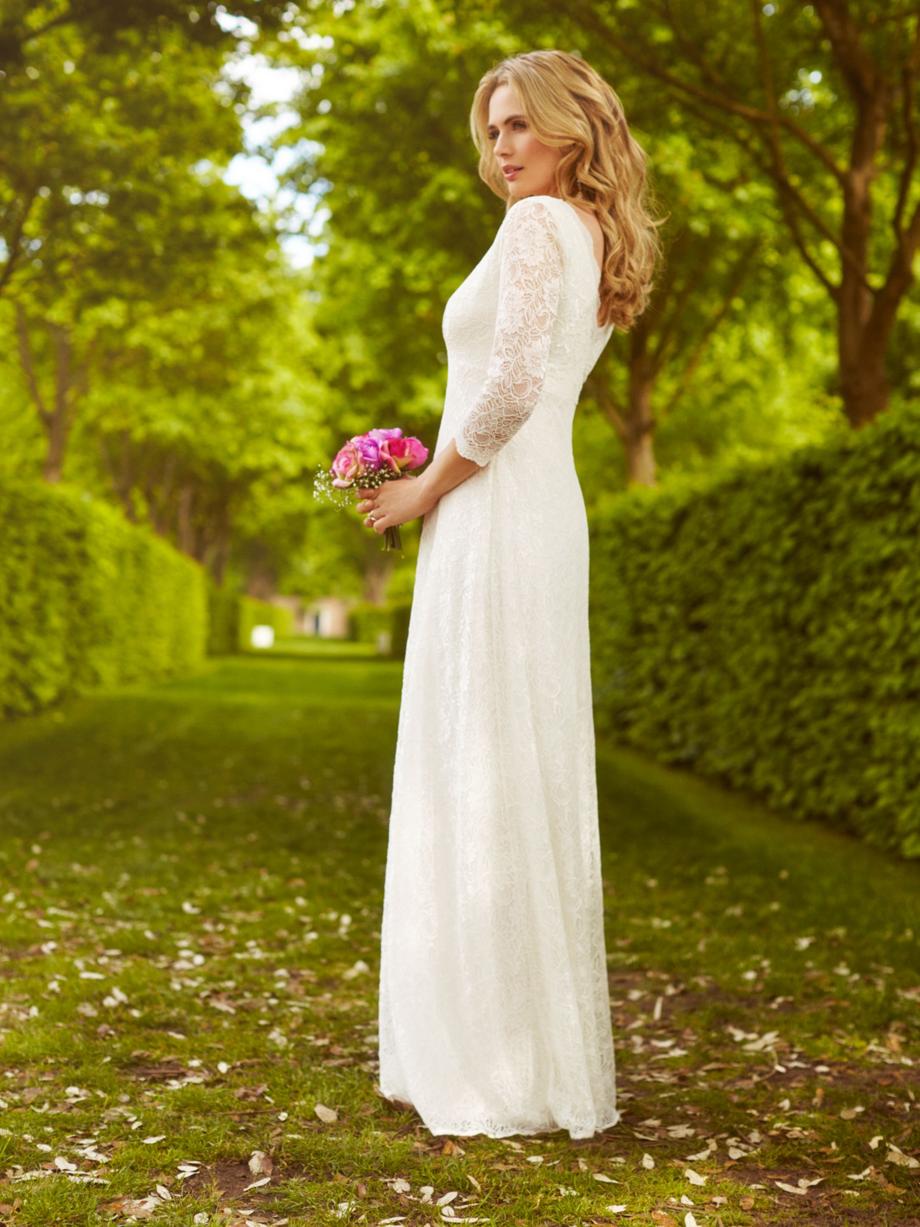 Buy Alie Street Anya Corded Lace Wedding Dress, Ivory Online at johnlewis.com