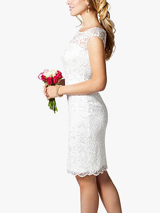 Alie Street Amber Floral Lace Knee Length Wedding Dress, Ivory