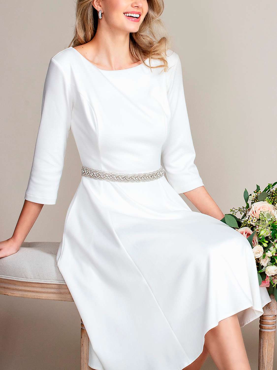 Buy Alie Street Georgia Flared Wedding Dress, Ivory Online at johnlewis.com
