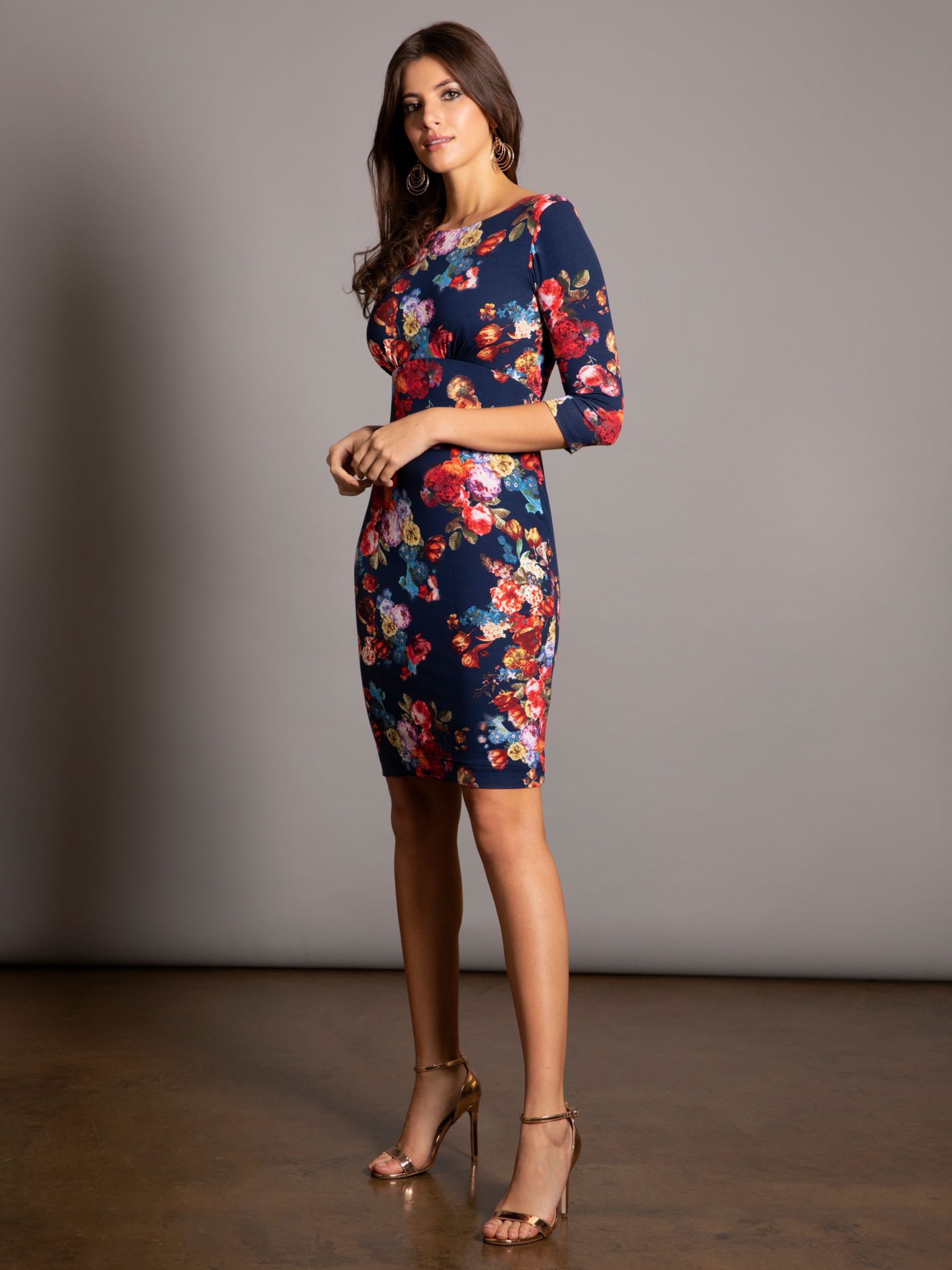 Buy Alie Street Holly Floral Print Mini Dress, Midnight Garden Online at johnlewis.com