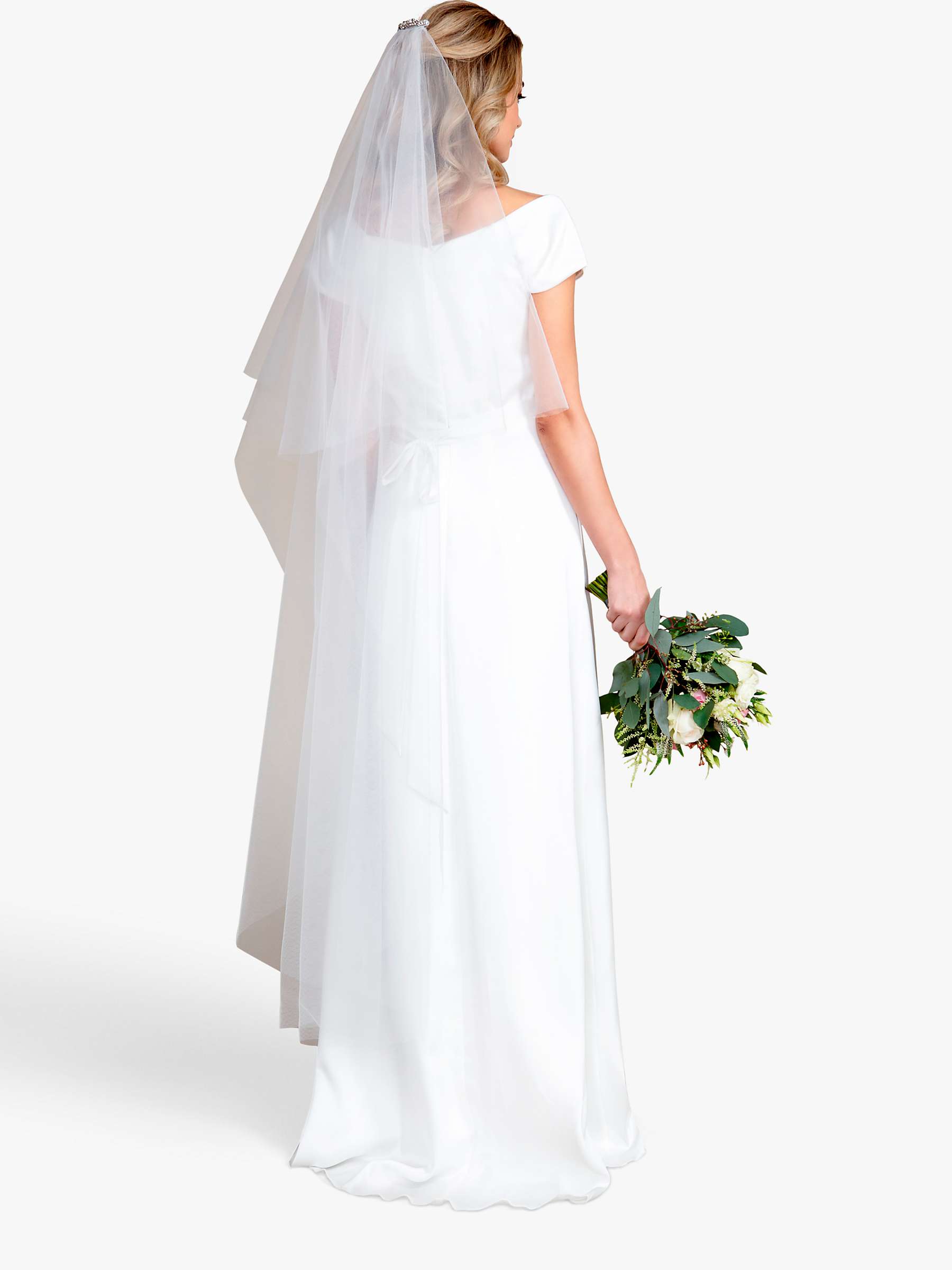Buy Alie Street Cut Edge Two Tier Long Wedding Veil, Ivory Online at johnlewis.com