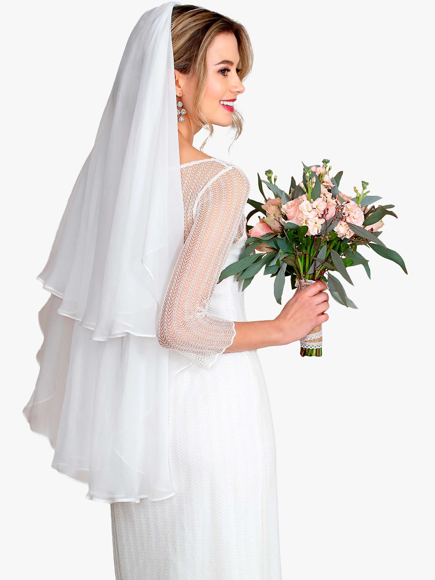 Buy Alie Street Silk Short Wedding Veil, Ivory Online at johnlewis.com