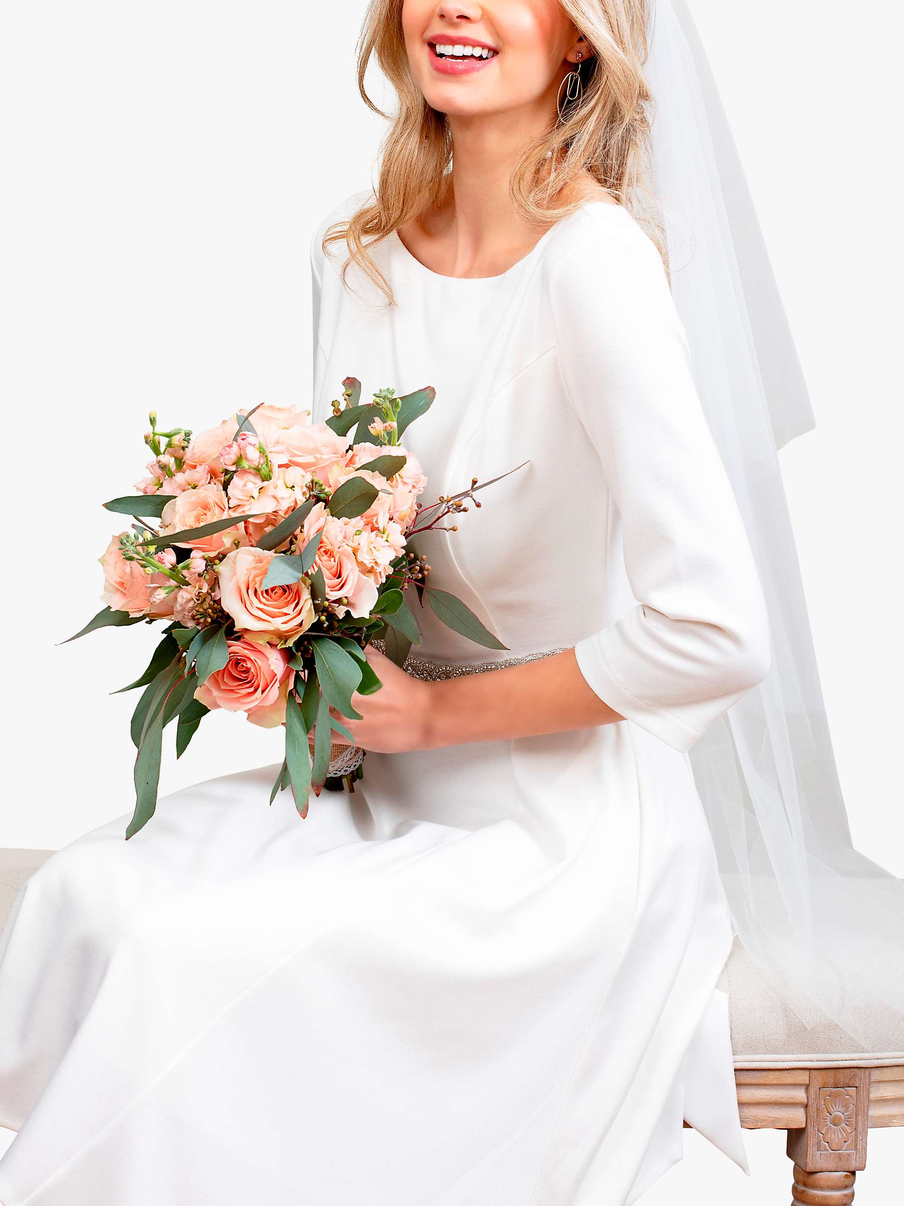 Buy Alie Street Cut Edge Two Tier Short Wedding Veil, Ivory Online at johnlewis.com