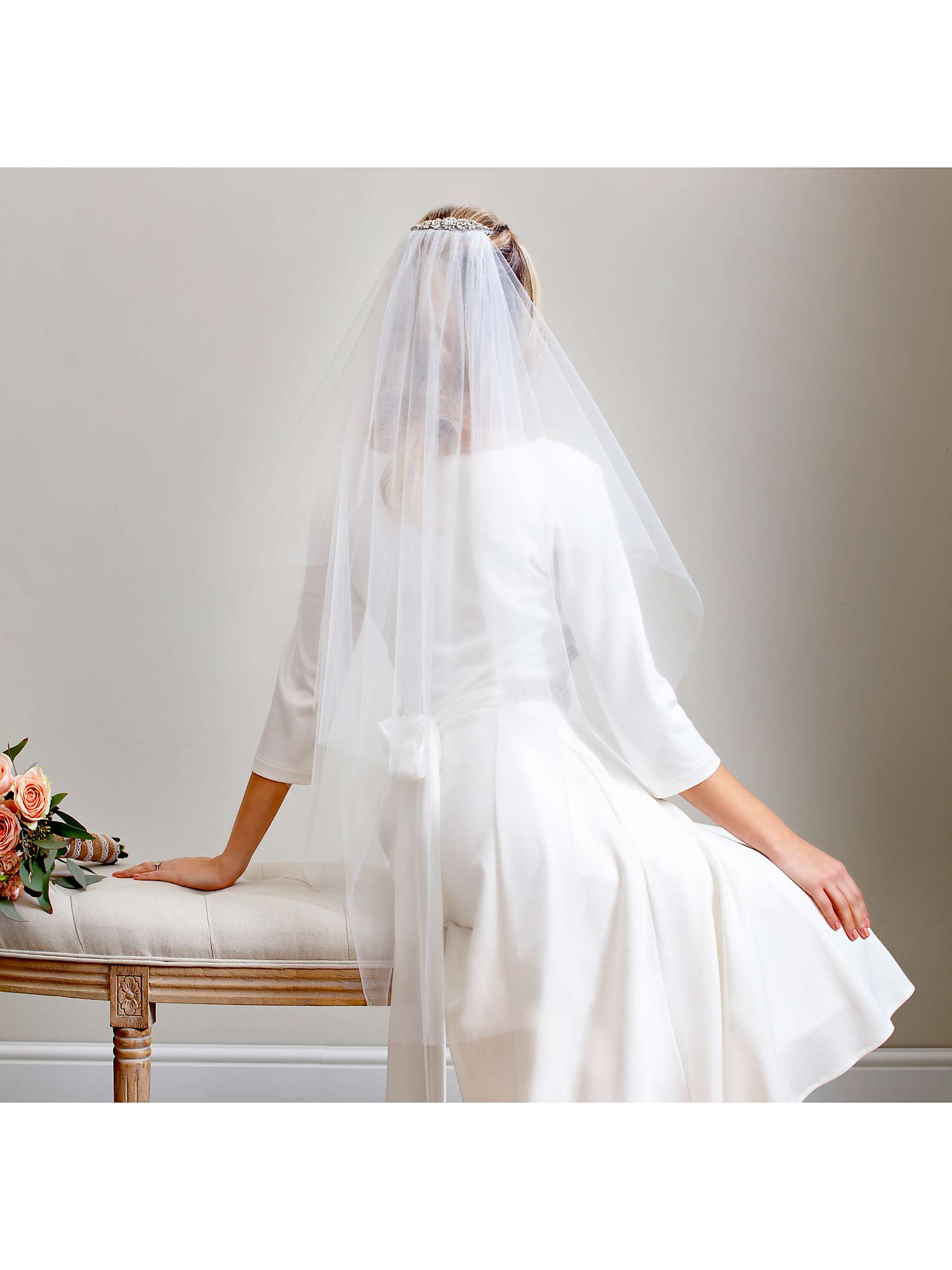 Buy Alie Street Cut Edge Two Tier Short Wedding Veil, Ivory Online at johnlewis.com