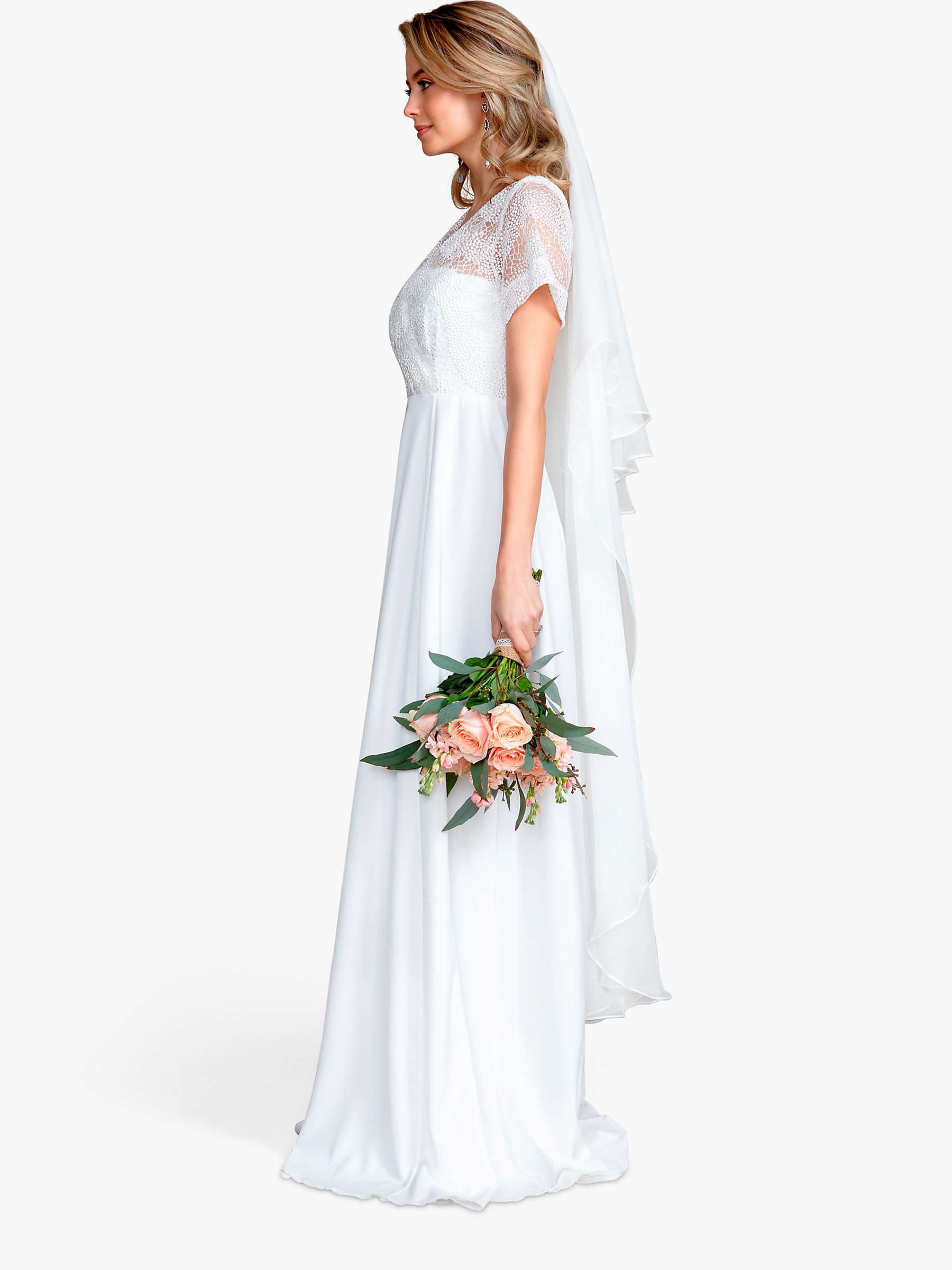 Buy Alie Street Silk Long Wedding Veil, Ivory Online at johnlewis.com