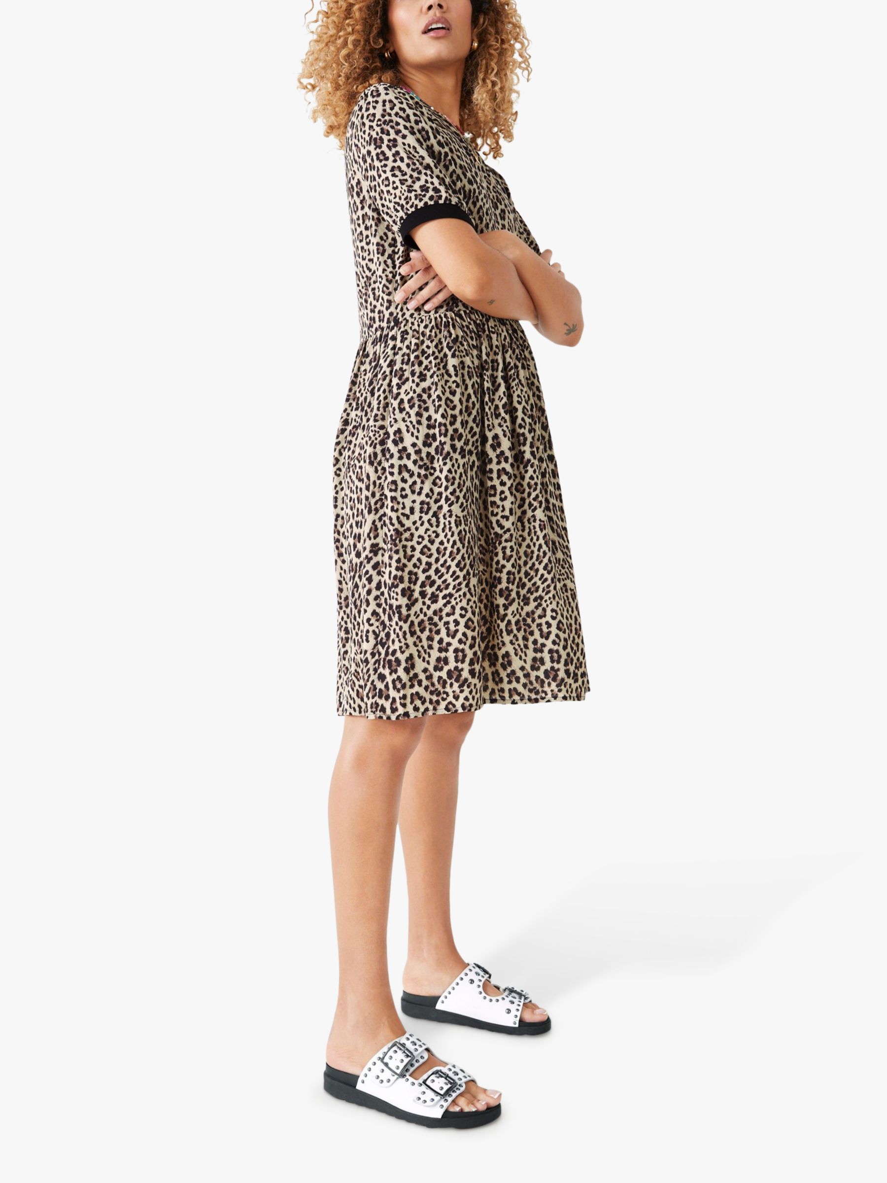 hush Jessie Leopard Print Mini Dress, Multi at John Lewis & Partners