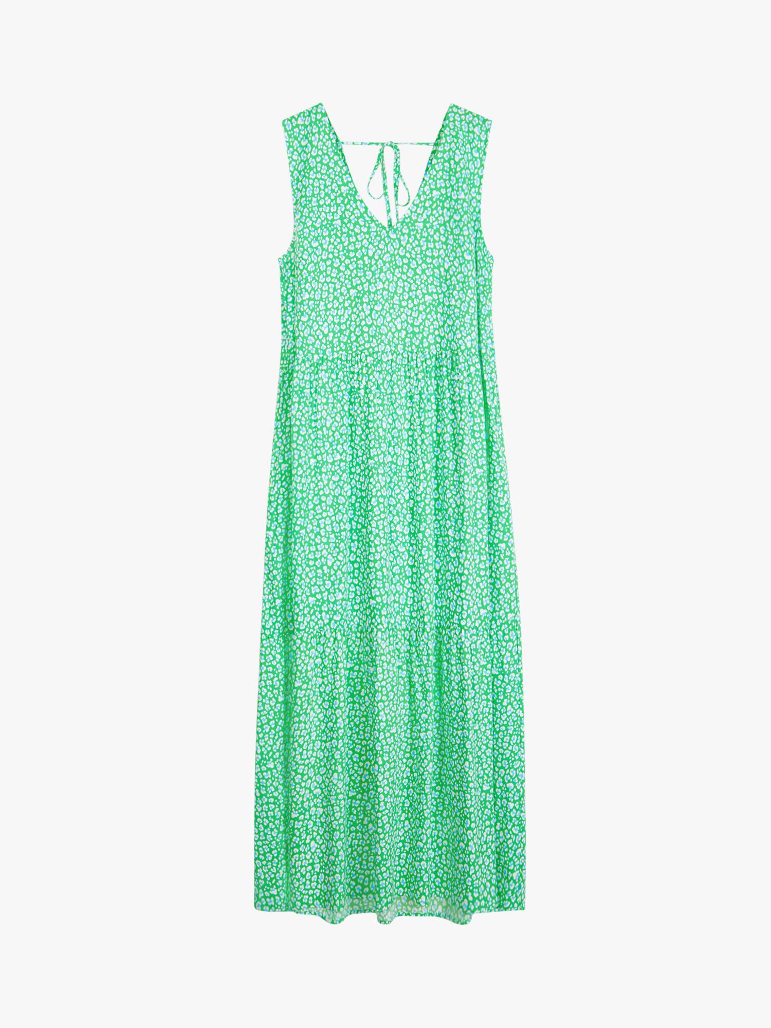 hush Penelope Leopard Print Sleeveless Midi Dress, Green at John Lewis ...