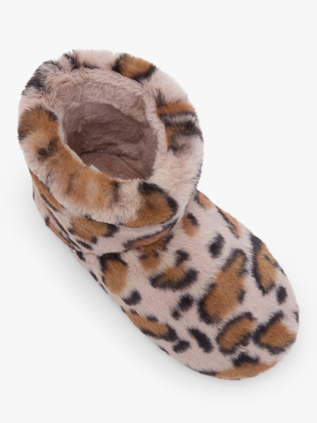 Animal print best sale boot slippers