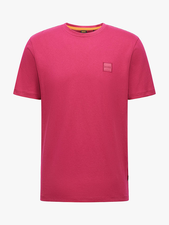 BOSS Tales Tonal Logo T-Shirt, Bright Pink
