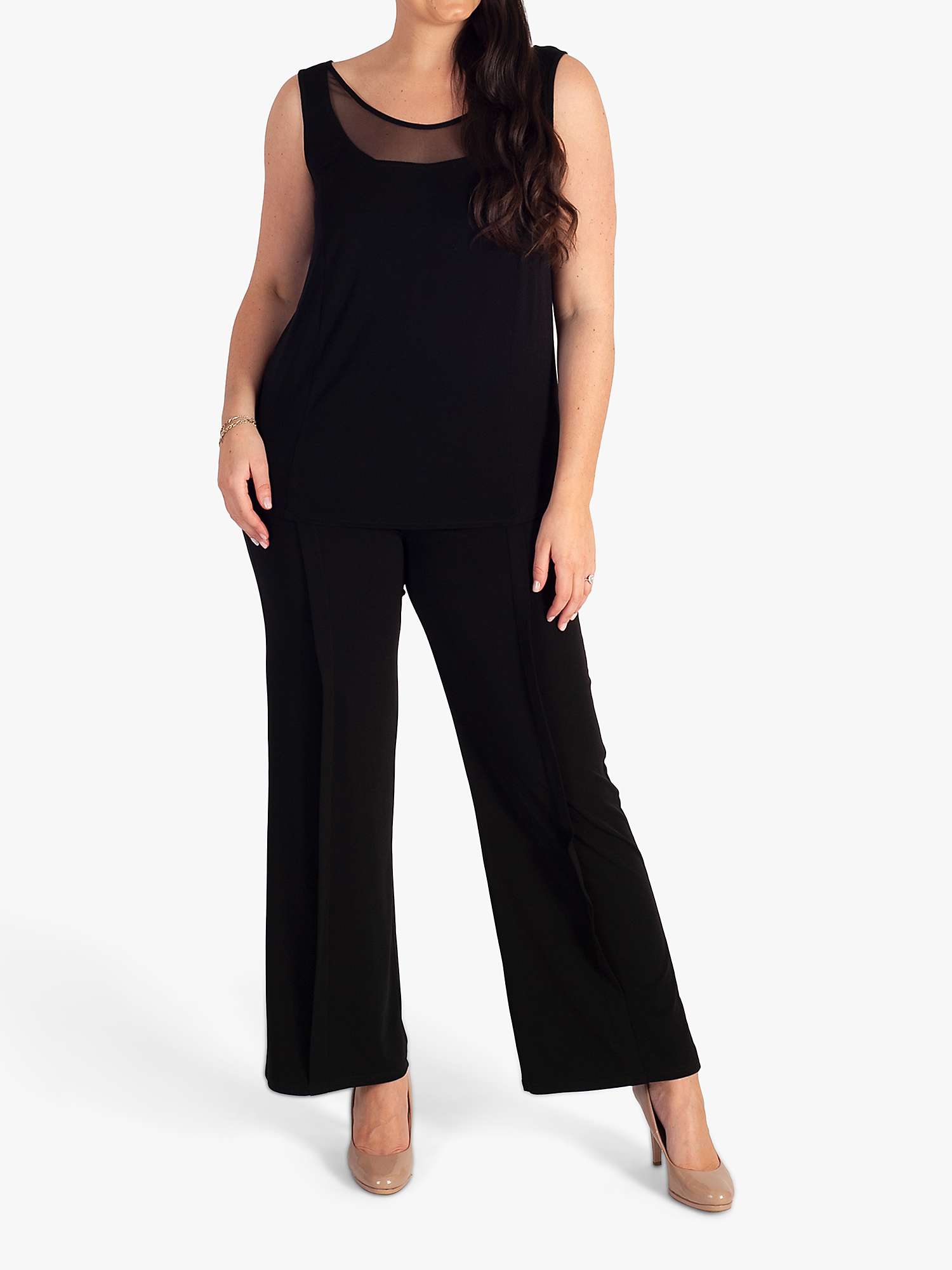 Buy chesca Jersey Cami Top, Black Online at johnlewis.com
