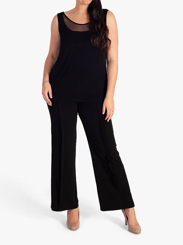 chesca Jersey Cami Top, Black at John Lewis & Partners