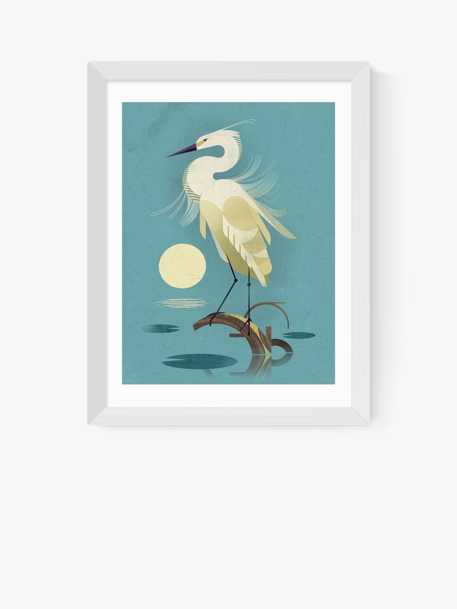 EAST END PRINTS Dieter Braun 'Little Egret' Framed Print