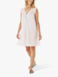 FatFace Kiki Crochet Detail Beach Dress, White, White