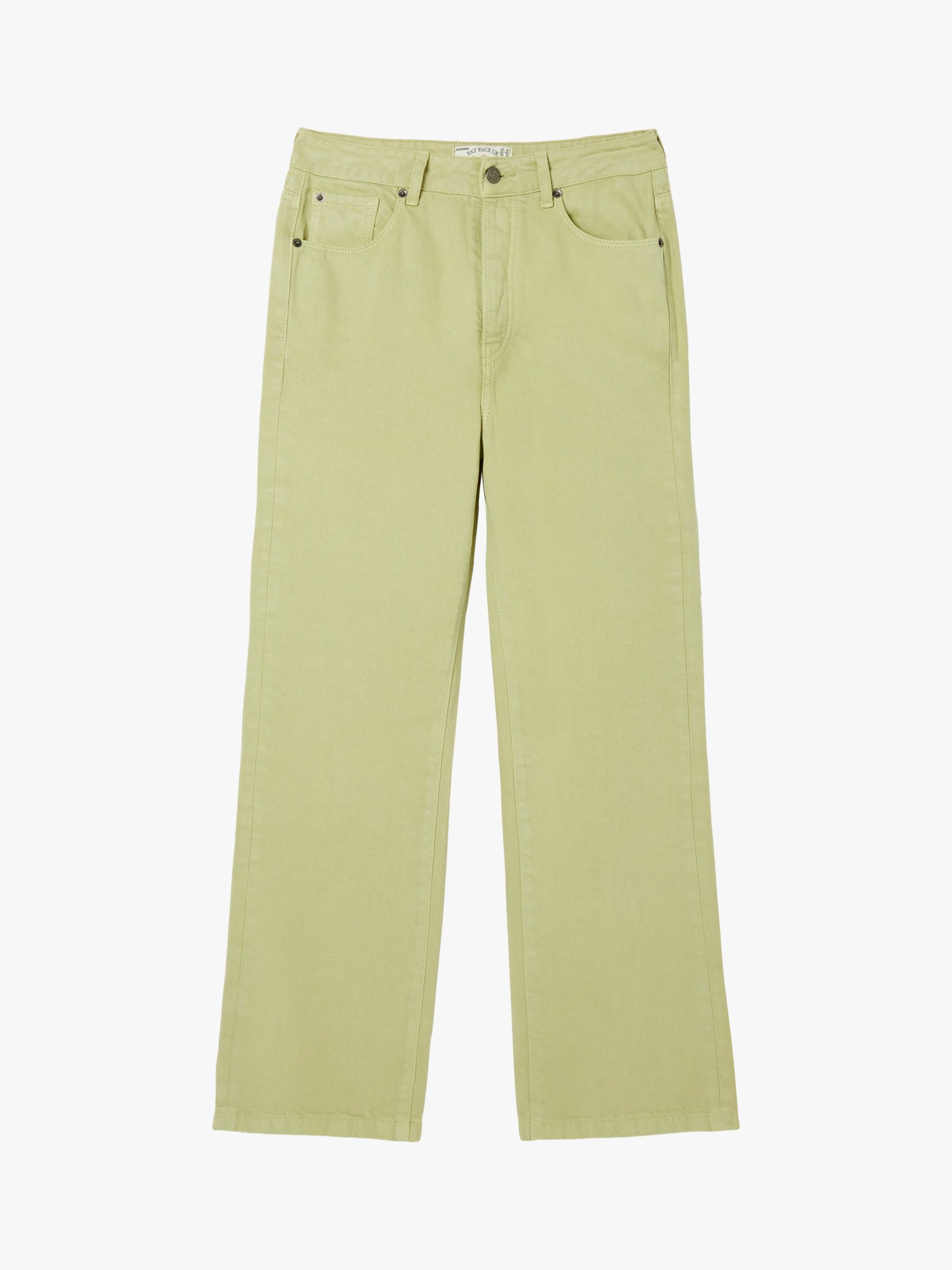 FatFace Elise Wide Leg Jeans, Pale Green at John Lewis & Partners