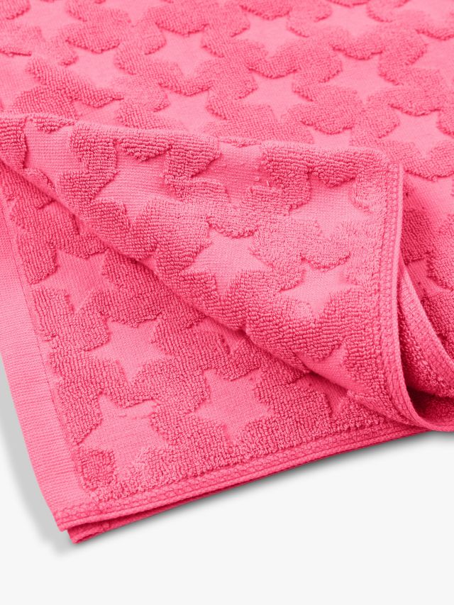 Pink Star Print Hand Towel