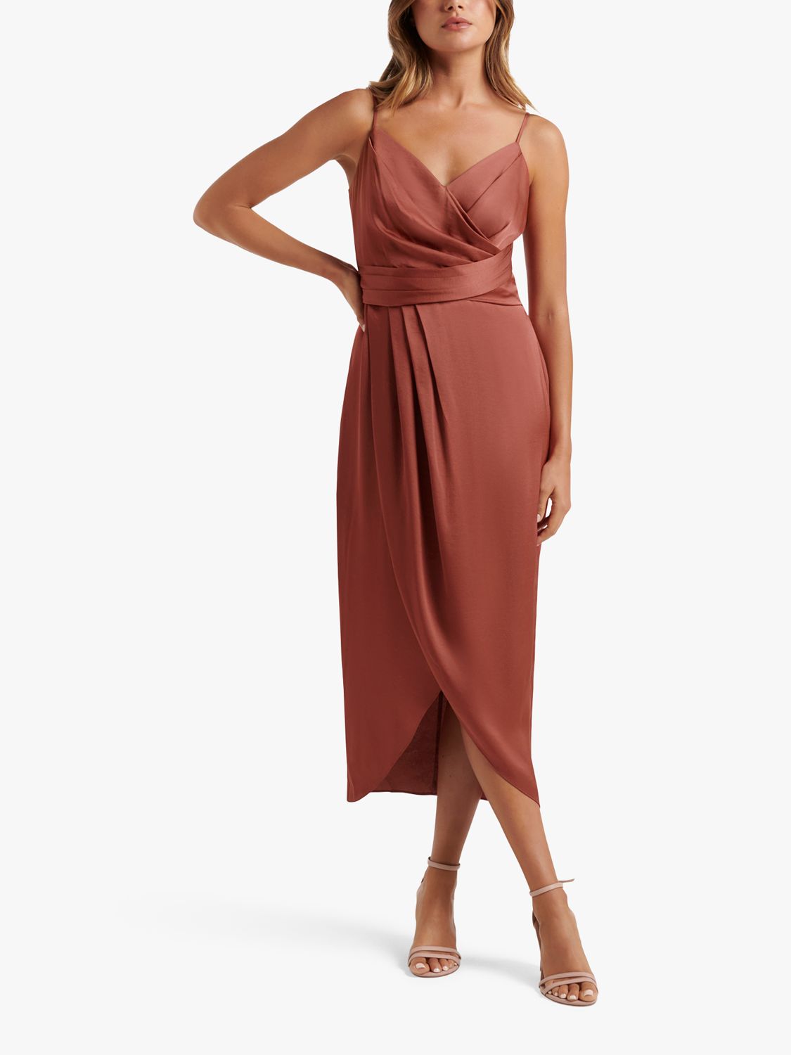 drape satin dress