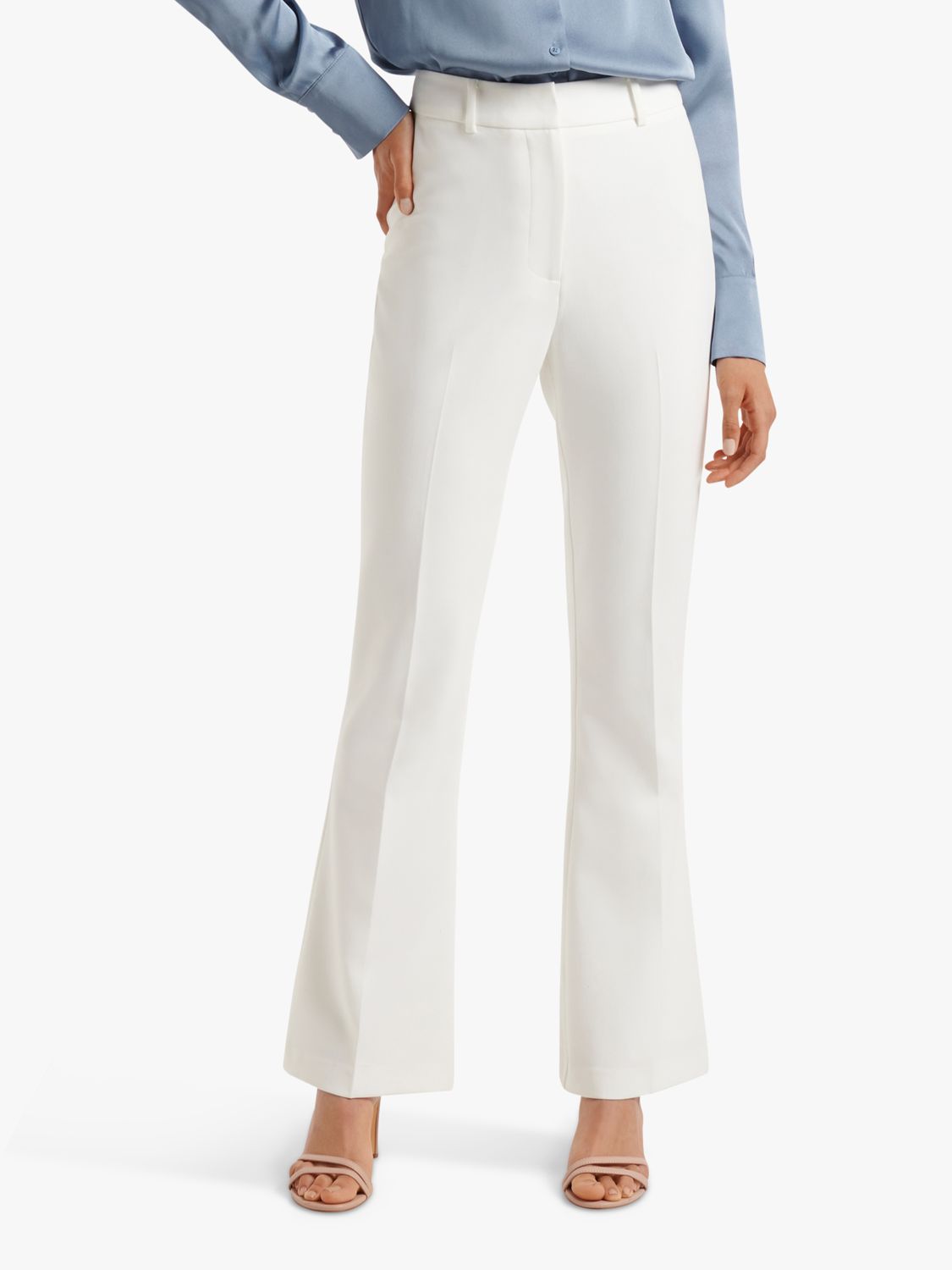 Forever New Florence Flare Trousers, Porcelain, 8