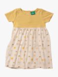 Little Green Radicals Baby Sunshine & Rainbows T-Shirt Dress, Yellow, Yellow