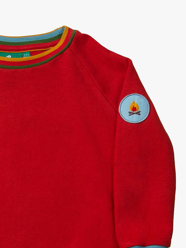 Little Green Radicals Baby Cotton Marl Sweatshirt, Red