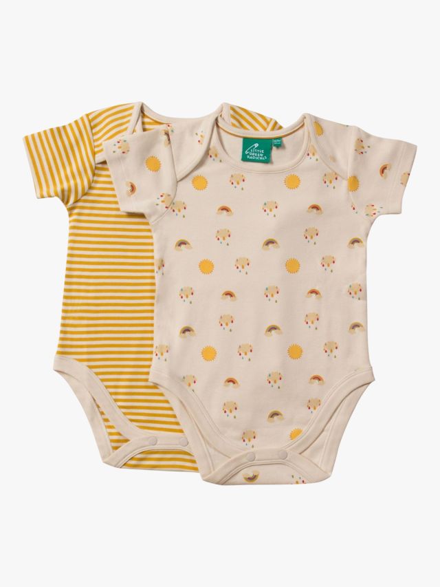 Little Green Radicals Baby Cotton Sun & Stripe Bodysuit, Pack of 2 ...