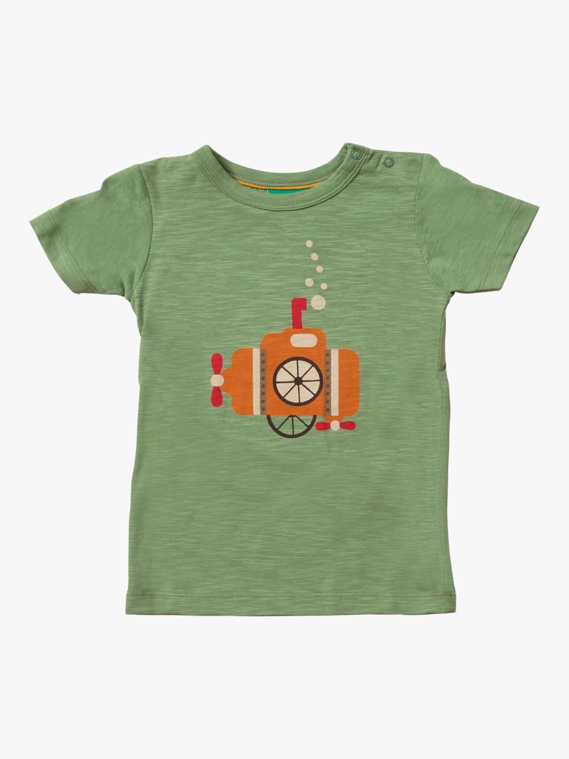 Little Green Radicals Baby Submarine Short Sleeve T-Shirt, Green at ...