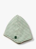 Little Green Radicals Baby Organic Cotton Striped Hat, Green