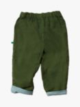 Little Green Radicals Baby Reversible Trousers, Green/Blue