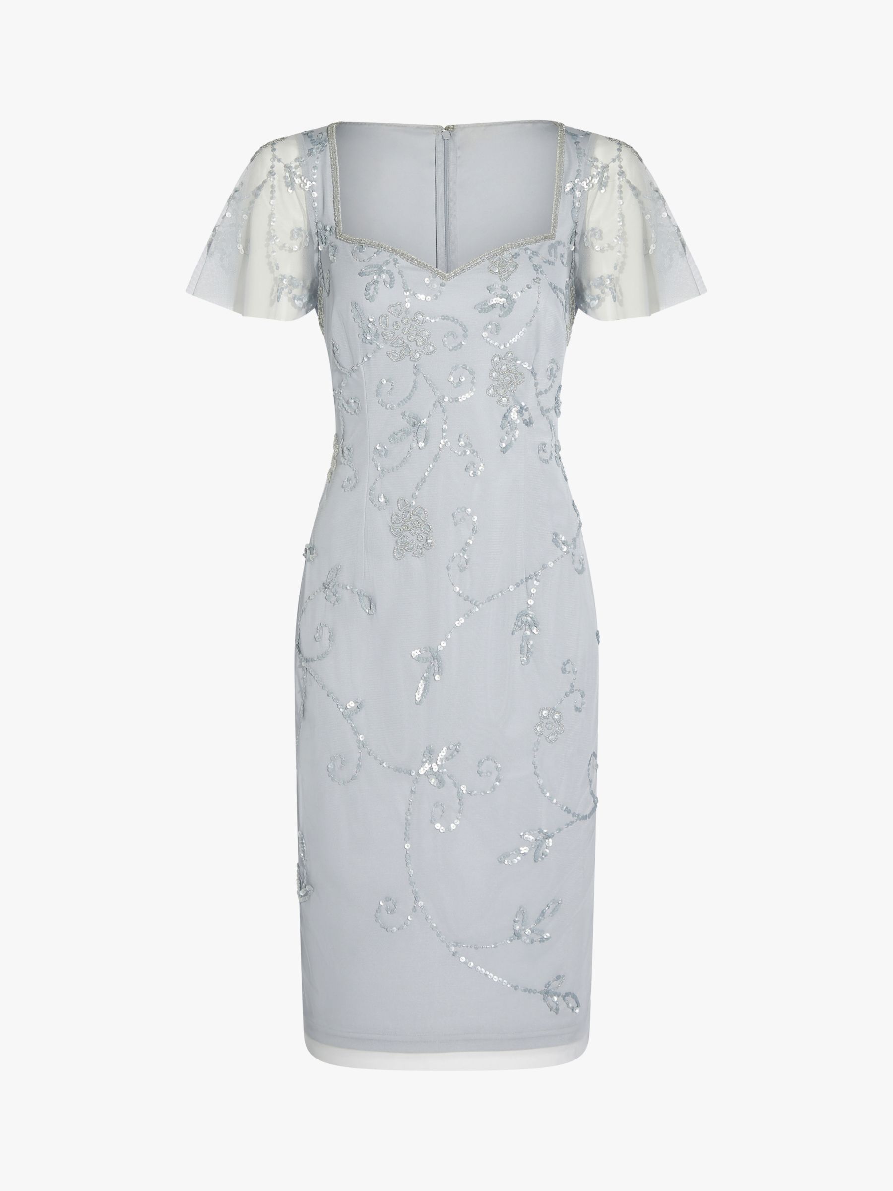 Papell Studio Beaded Dress Glacier at John Lewis Partners