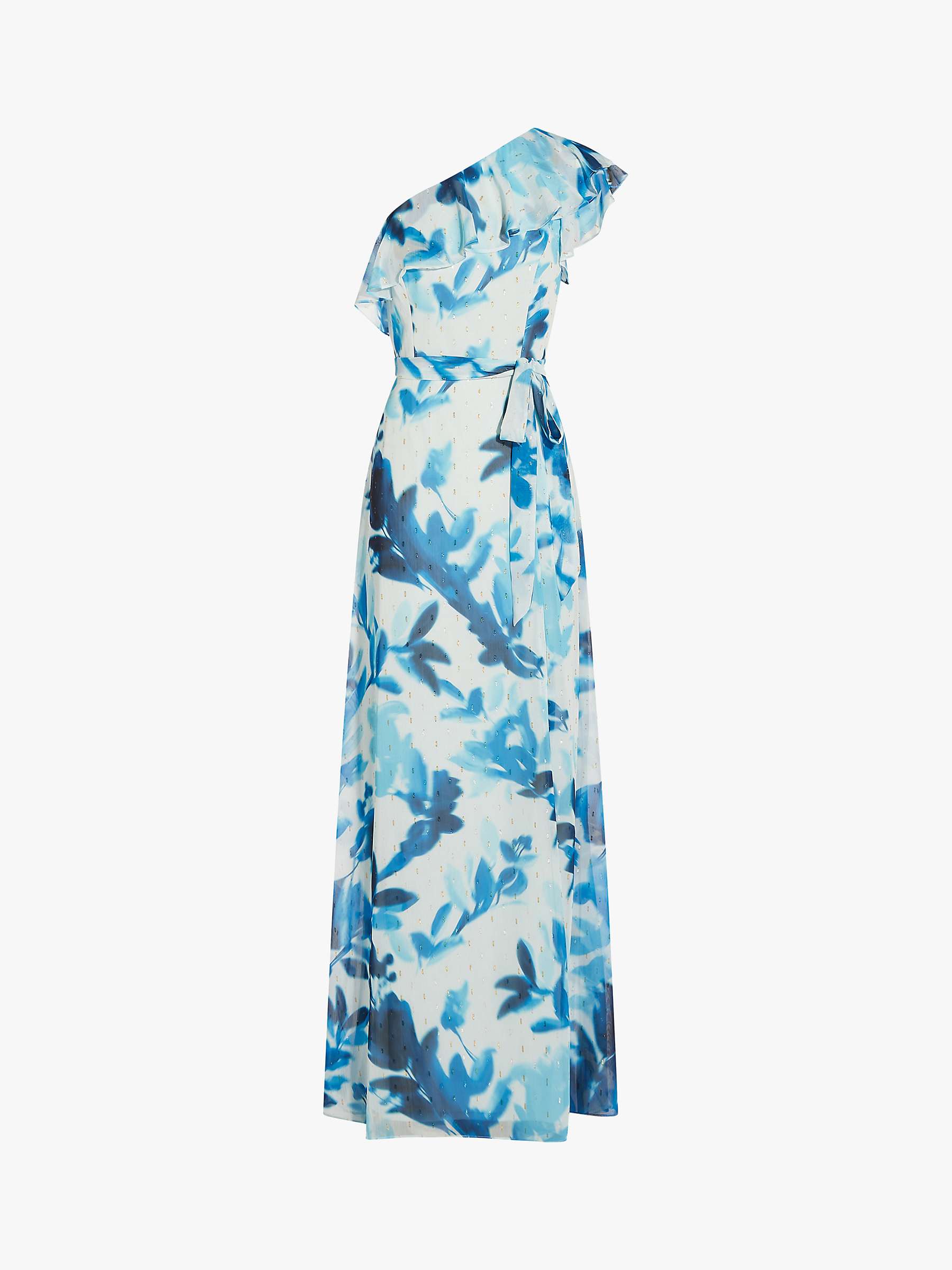 Buy Adrianna Papell Floral Metallic Maxi Dress, Blue/Multi Online at johnlewis.com