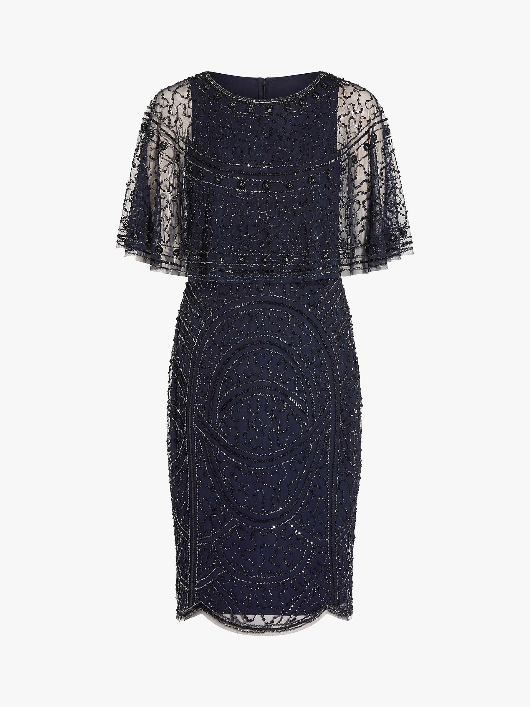 Buy Adrianna Papell Beaded Sheath Dress, Navy Online at johnlewis.com