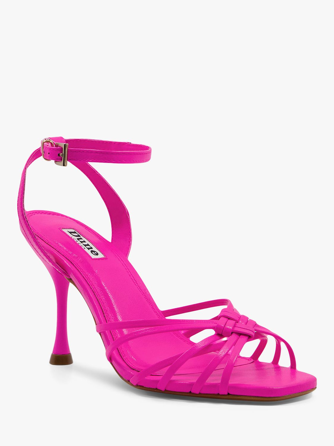 Dune Manner Leather Strappy Sandals Pink at John Lewis Partners