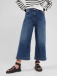 French Collection Wide Leg Stretch Jeans, Mid Blue