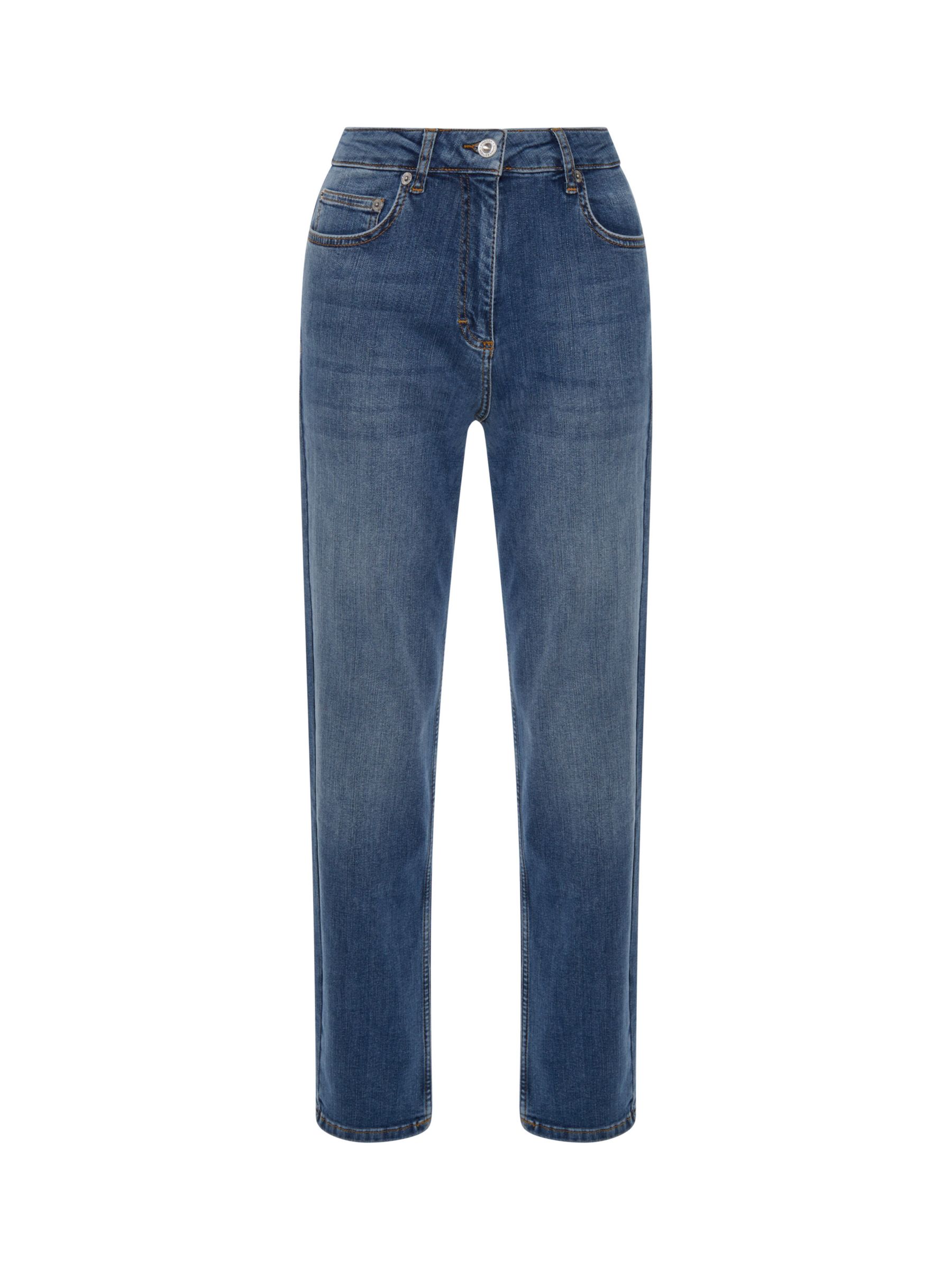 French Connection Straight Leg Stretch Jeans, Mid Blue at John Lewis ...