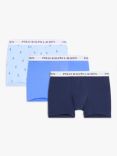 Polo Ralph Lauren Cotton Stretch Trunks, Pack of 3, Blue