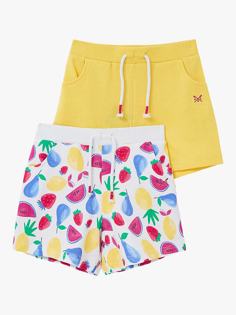 Buy Crew Clothing Kids' Fruit Print Jersey Shorts, Pack of 2, Multi Online at johnlewis.com