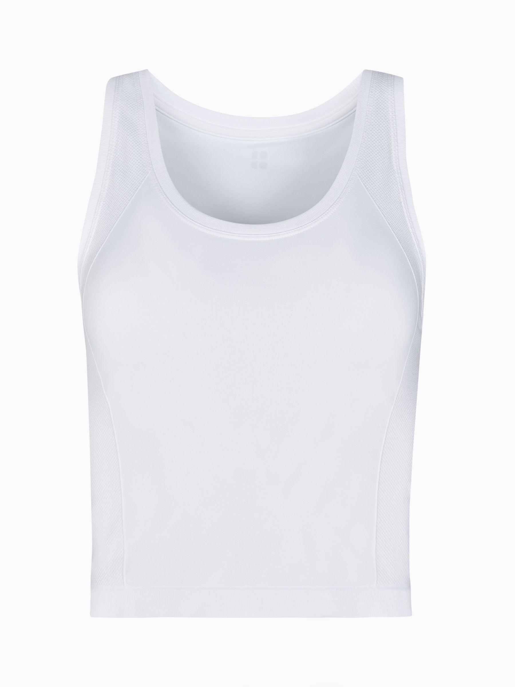 Sweaty Betty Athlete Racerback Cropped Sports Vest, White, XS