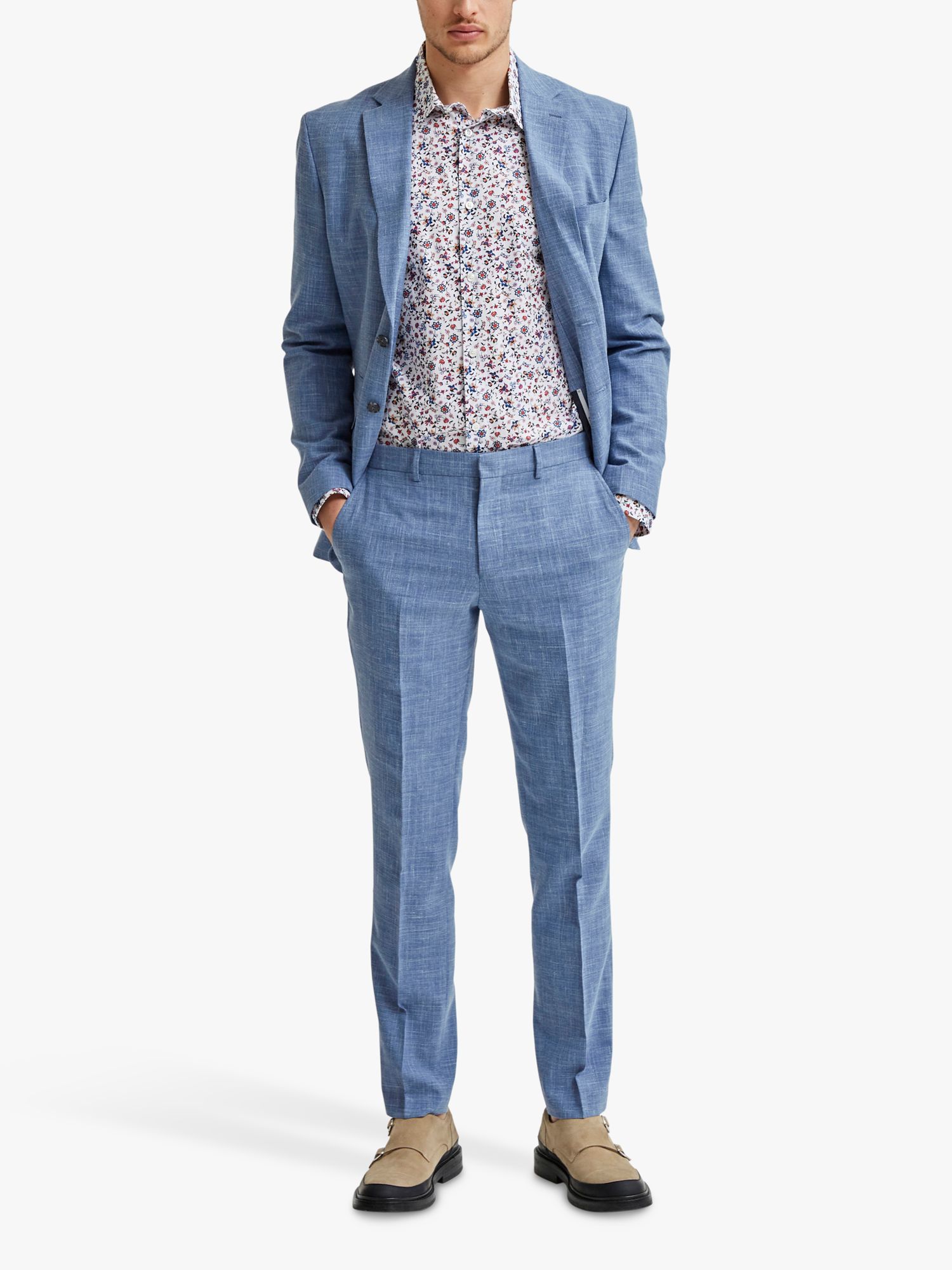 Buy SELECTED HOMME Linen Blend Trousers Online at johnlewis.com