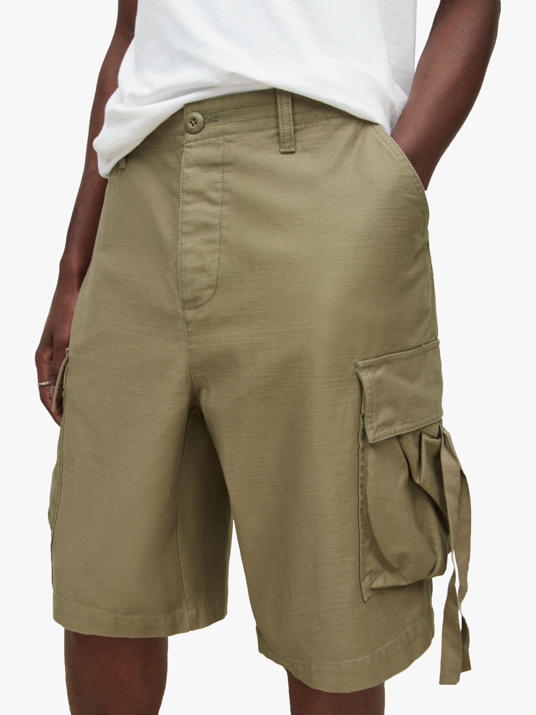 AllSaints Koma Cargo Shorts, Washed Khaki