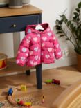 John Lewis ANYDAY Baby Heart Puffer Jacket, Pink, Pink