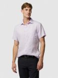 Rodd & Gunn Ellerslie Linen Slim Fit Short Sleeve Shirt, Lilac