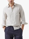 Rodd & Gunn Seaford Long Sleeve Slim Fit Linen Shirt, Sand