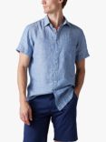 Rodd & Gunn Ellerslie Linen Slim Fit Short Sleeve Shirt, Denim