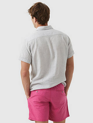 Rodd & Gunn Ellerslie Linen Slim Fit Short Sleeve Shirt, Vapour