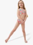 Fatface Kids' Sea Shell Print Bikini Set, Pink