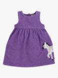 Frugi Kids' Zebra Corduroy Dress, Purple