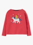 Frugi Kids' Pegasus Long Sleeve T-Shirt, Watermelon